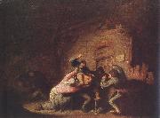 OSTADE, Adriaen Jansz. van Brawl agf oil painting